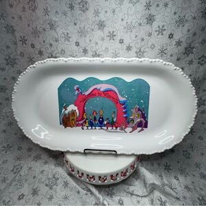 How The Grinch Stole Christmas Handmade Whoville Family Ceramic White Tray